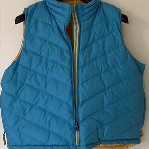 Reversible Blue and Yellow Puffer Vest